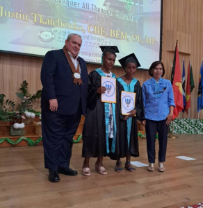 Scholarship award at Caritas Technical Secondary School